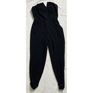 TRIXXI Solid Black Jumpsuit ELEGANT Pants Romper STRAPLESS Stretch Womens Large
